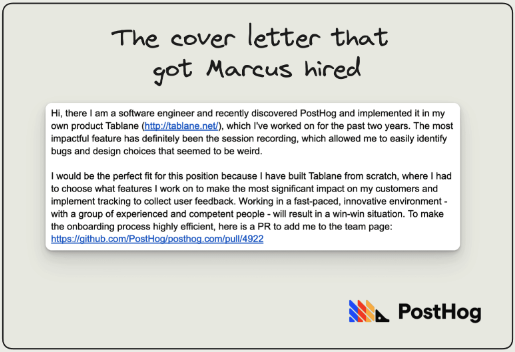 PostHog Cover Letter